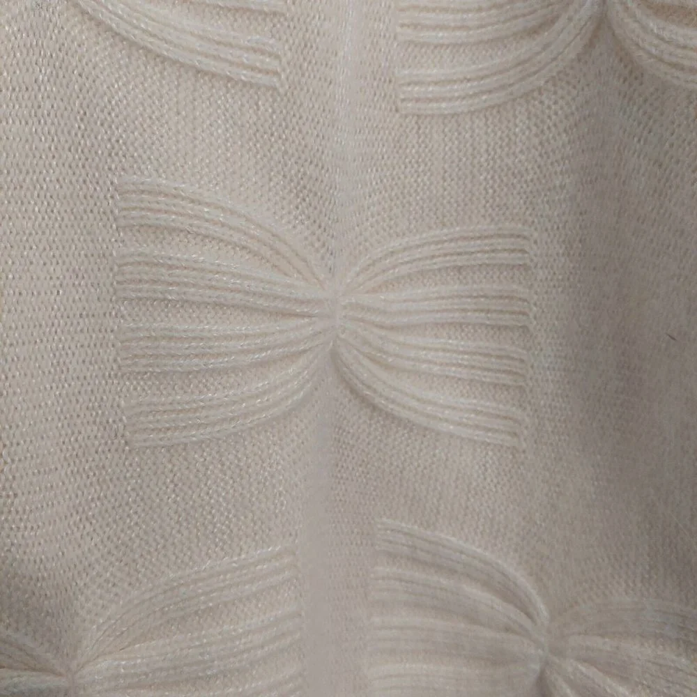 Schrader Vintage 80s Cream Knit Sweater Wool Angora Blend Butterfly Effect‎ Sz M